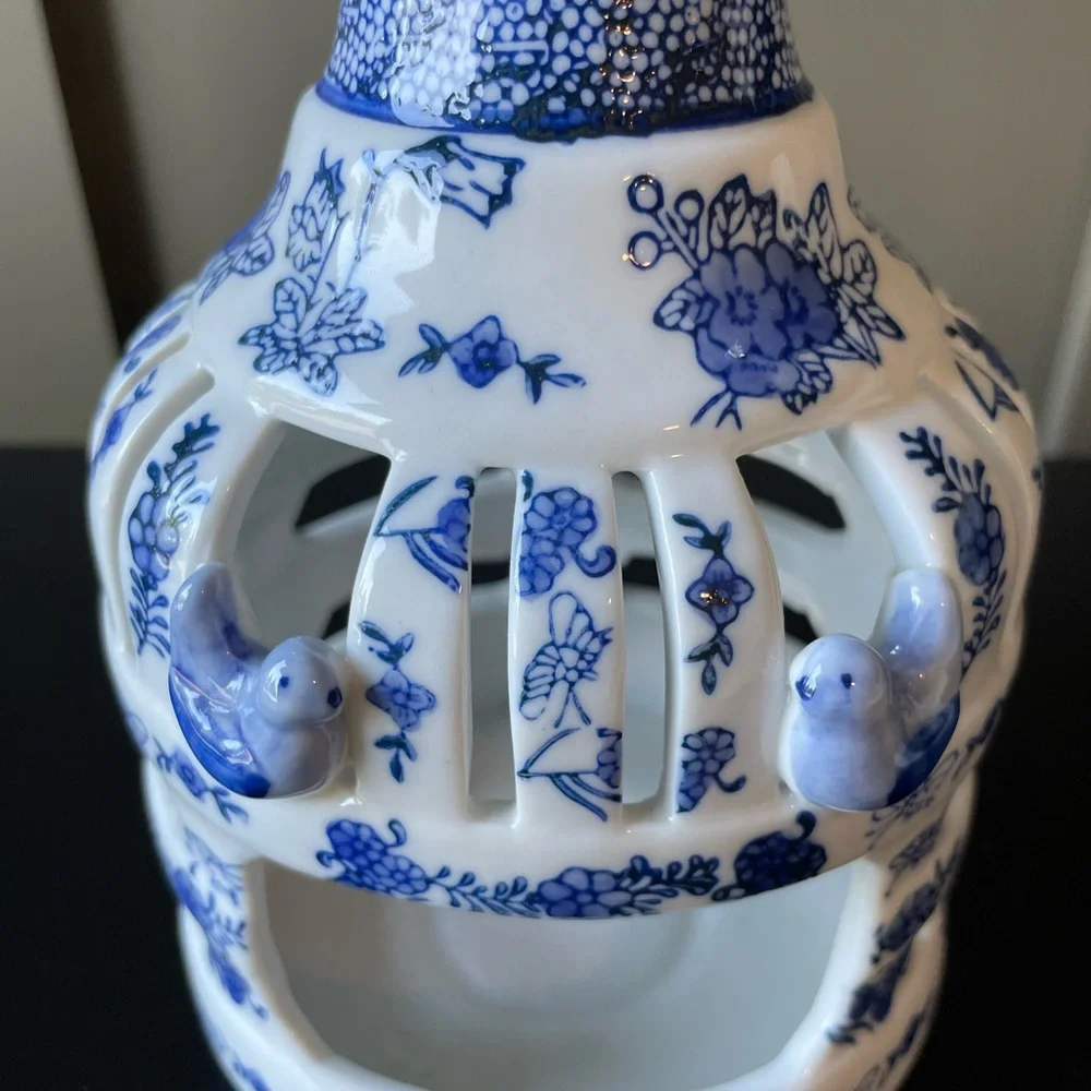 Ceramic Hanging Candle Holder - Picture 2 of 3